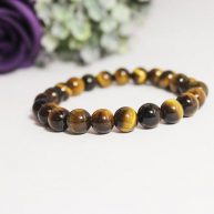 Vòng tay phong thủy đá mắt hổ vàng nâu